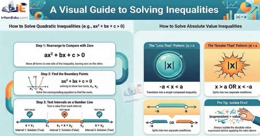 Quadratic and Absolute Value Inequalities | ACT Intermediate Algebra Math Guide