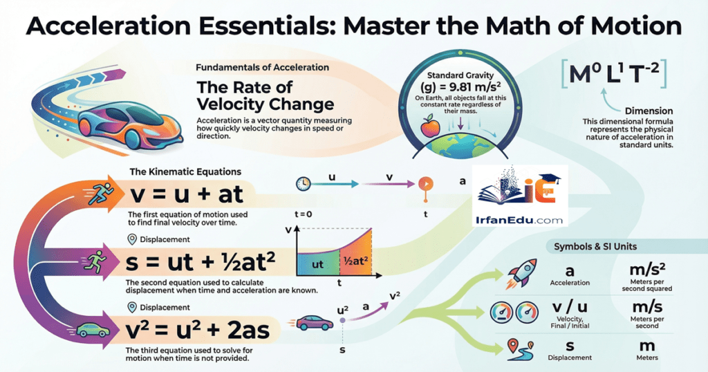 Acceleration Calculator – Solve All Equations of Motion Instantly