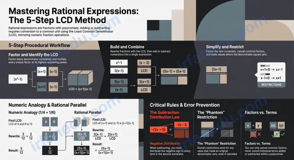 adding subtracting rational expressions