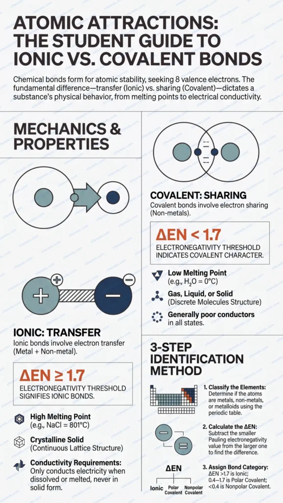 ionic vs covalent bonds