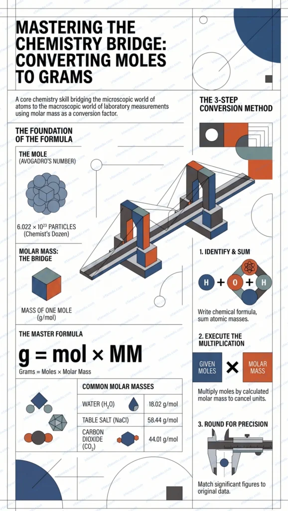 how to convert moles to grams