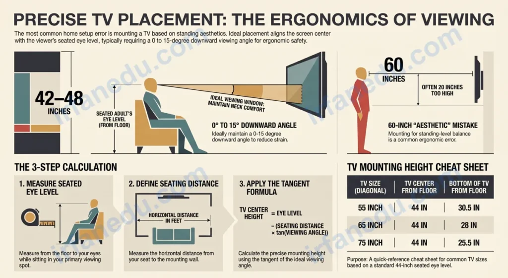 how high should a tv be mounted