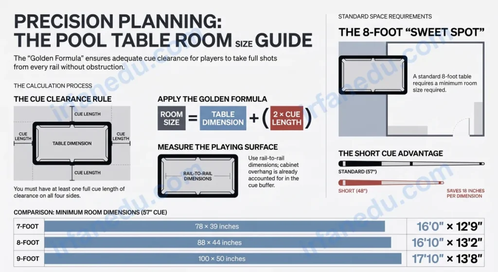 room size for pool table