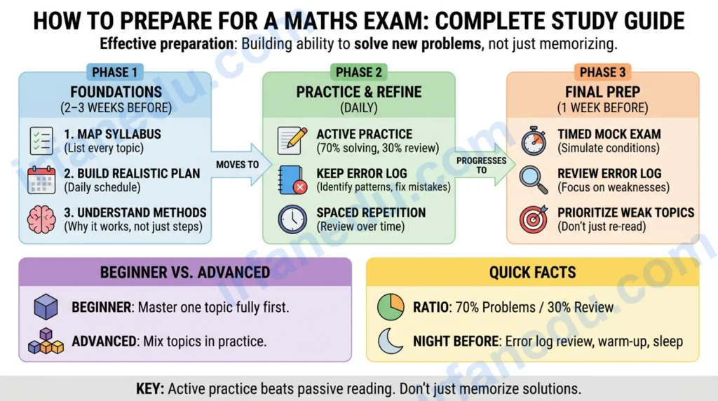 how to prepare for maths exam