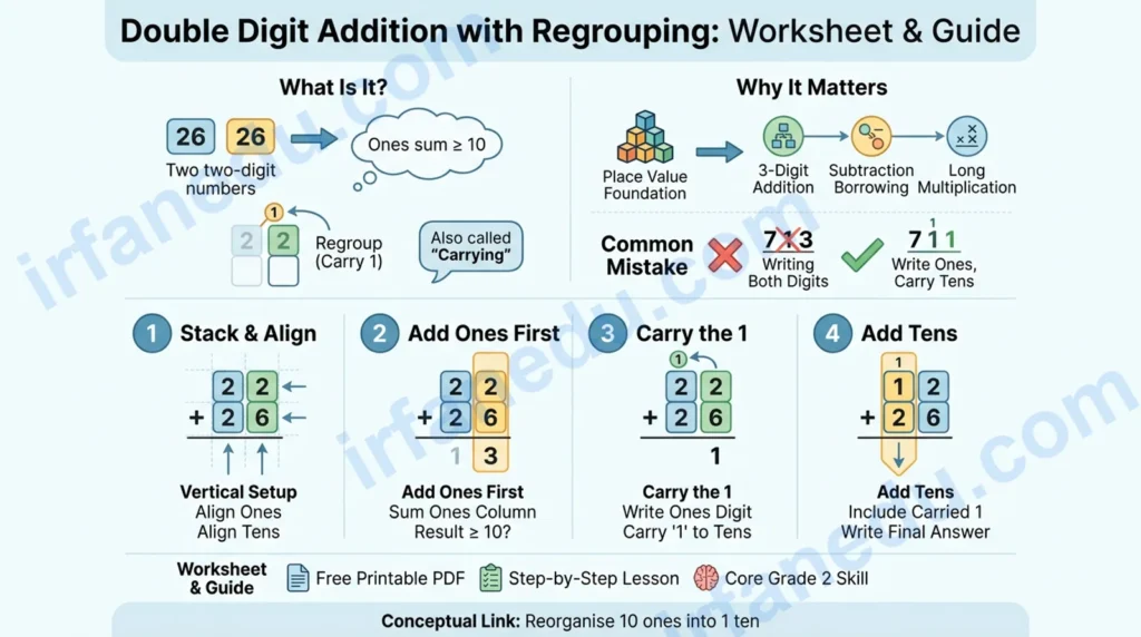 double digit addition with regrouping