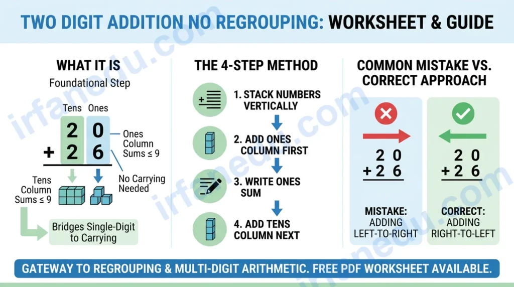 two digit addition no regrouping