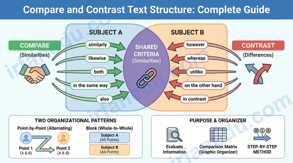 compare and contrast text structure