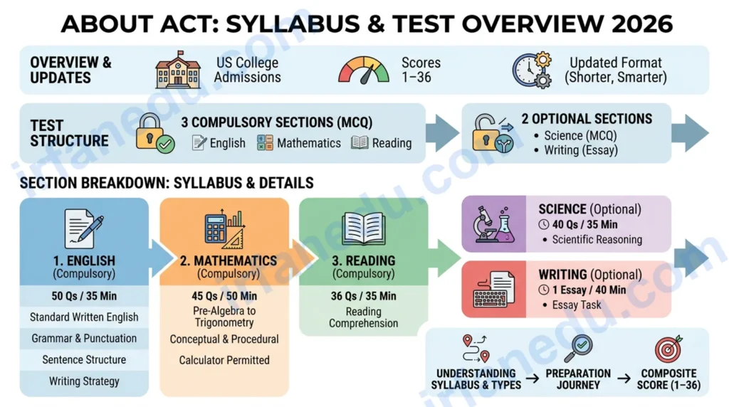 About ACT : Syllabus and Test Overview 2026
