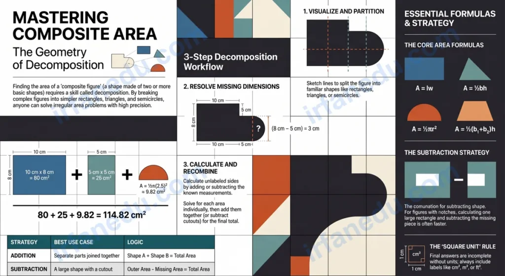 find the area of the figure pictured below
