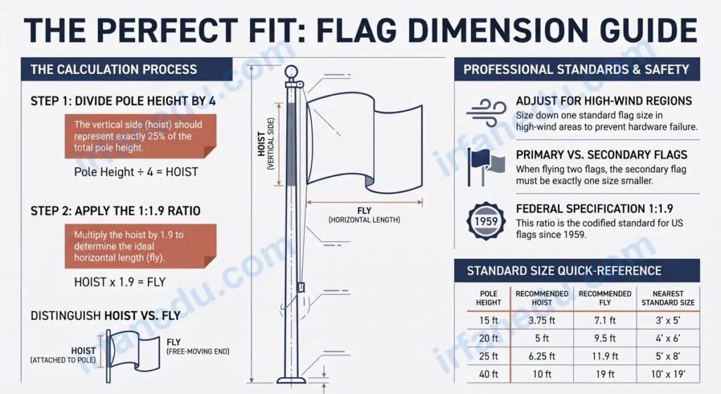 size of the flag