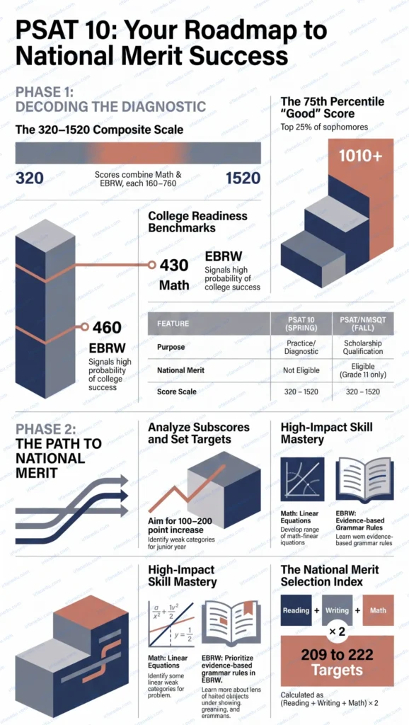 Good PSAT score for 10th grade - score ranges, benchmarks and percentile chart for sophomores