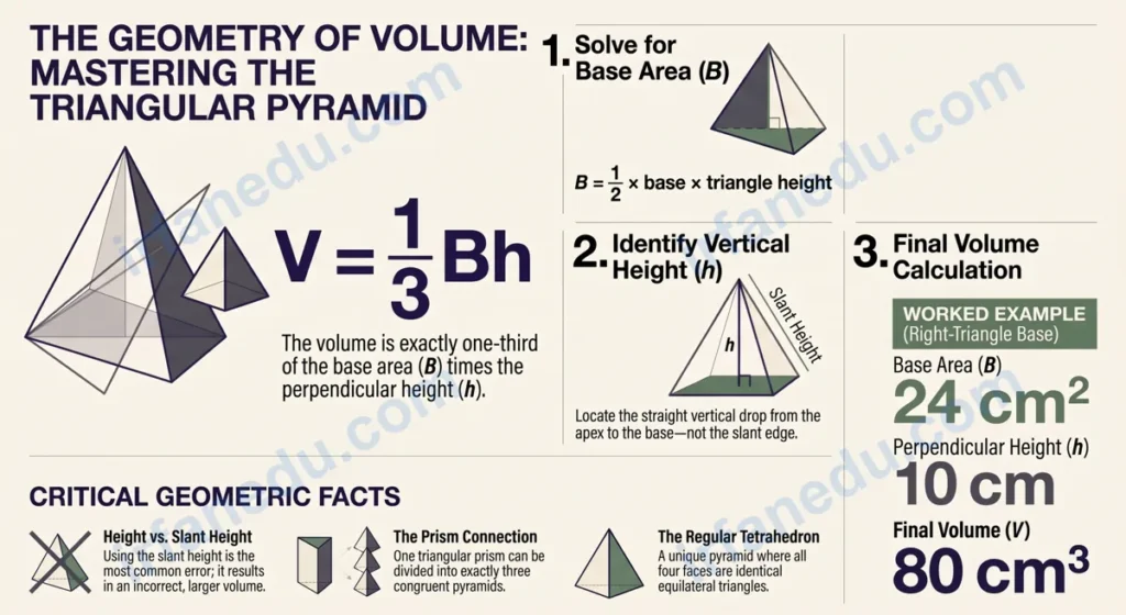 how do you find the volume of a triangular pyramid