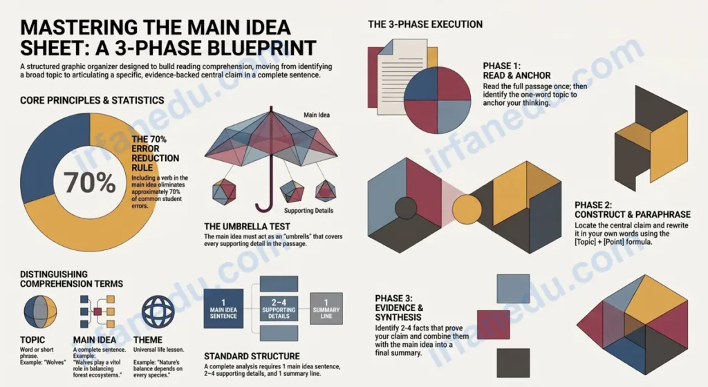 main idea sheets