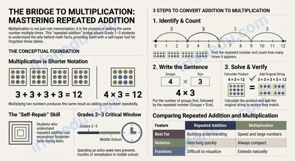 multiplication as repeated addition worksheets