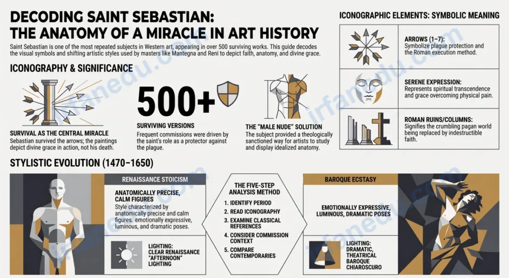 Saint Sebastian painting Renaissance martyrdom arrows tied to column art history analysis