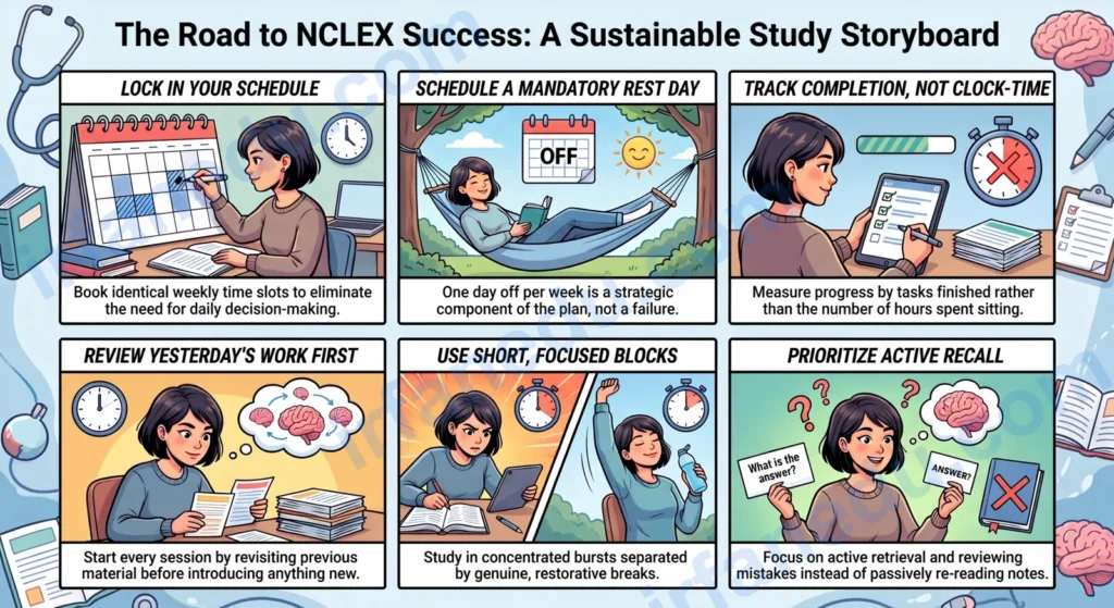 NCLEX 60-Day Study Plan — study guide illustration