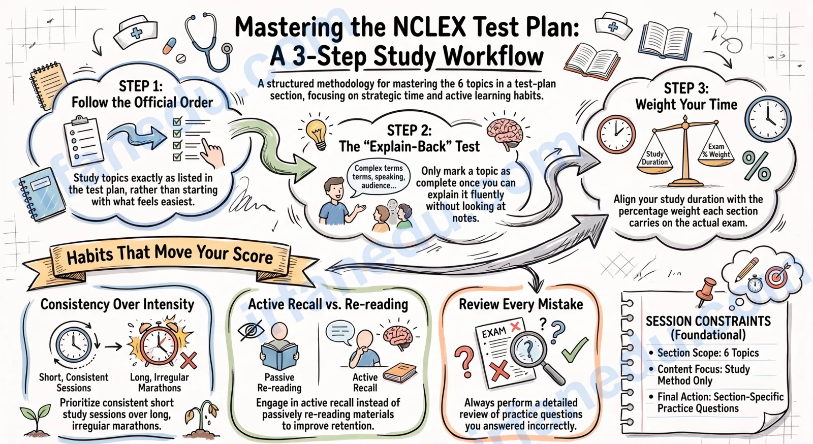 NCLEX Health Promotion and Maintenance — study guide illustration