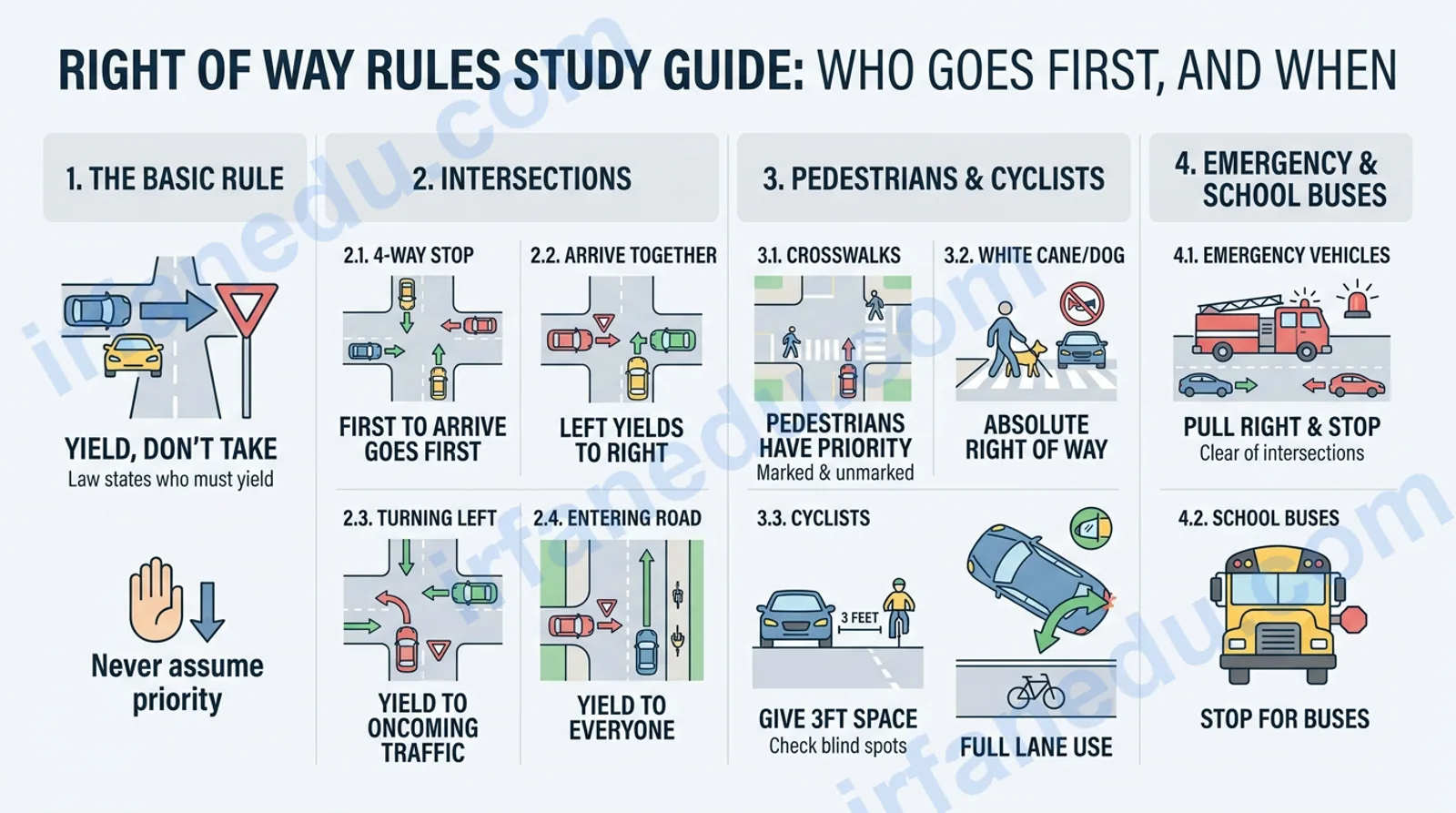 Right of Way Rules Study Guide: Who Goes First, and When