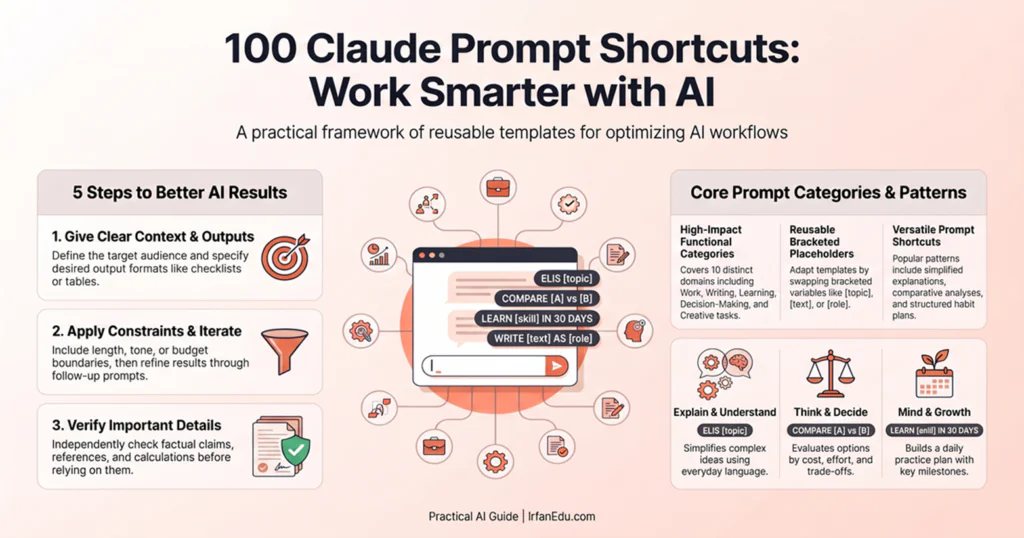 100 Claude Prompt Shortcuts for Work and Study