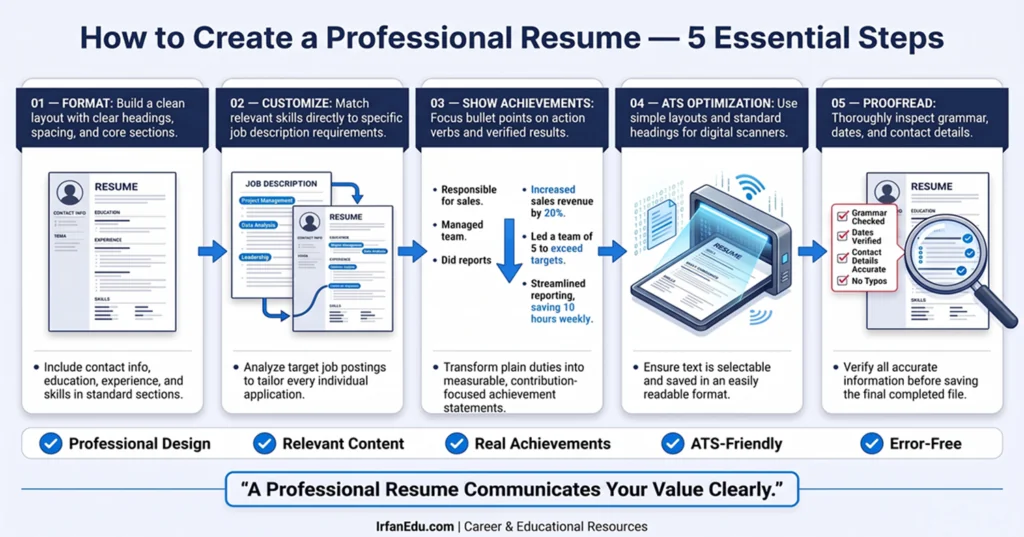 How to Create a Professional Resume