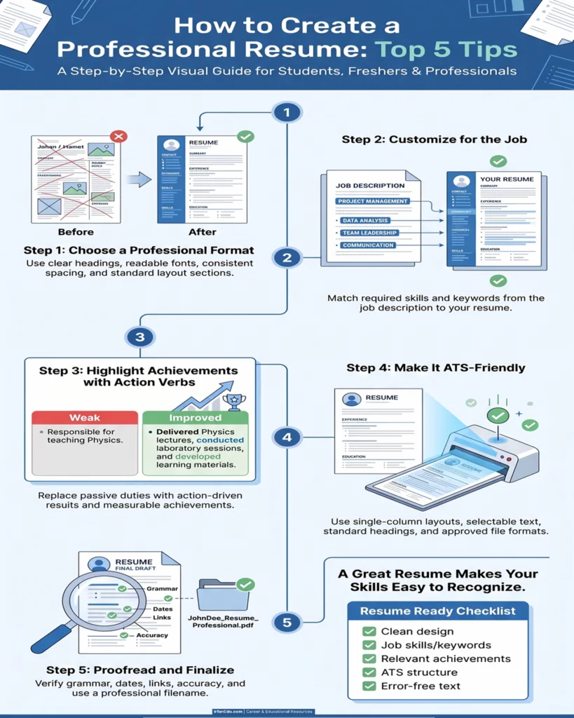 How to Create a Professional Resume 1